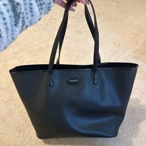 Black Coach tote bag